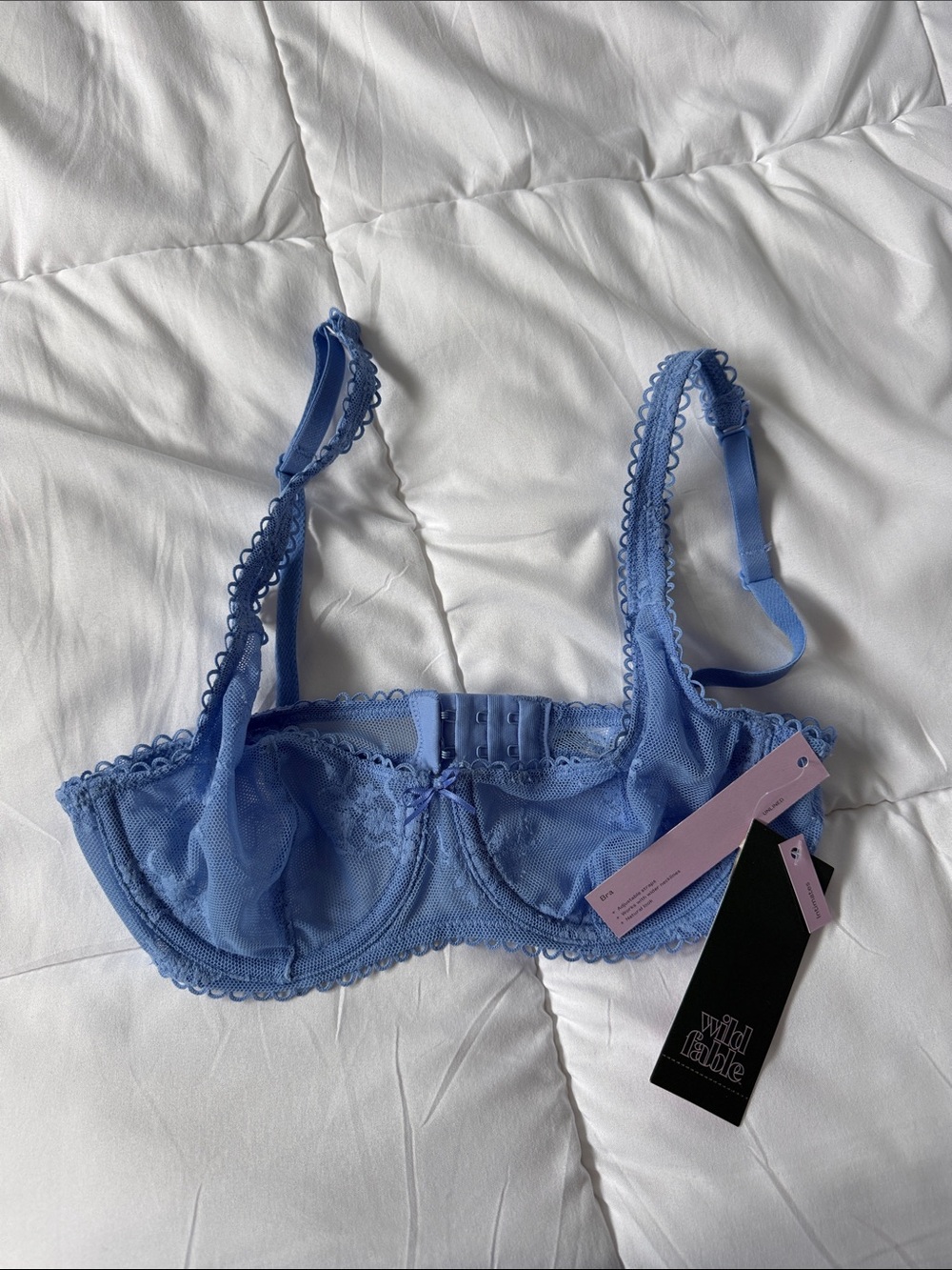 wild fable periwinkle lace underwire bra